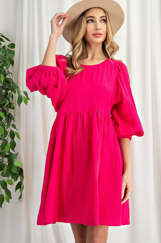 LONG SLEEVE BABYDOLL DRESS Imani Boutique DFW LONG SLEEVE BABYDOLL DRESS Imani Boutique DFW