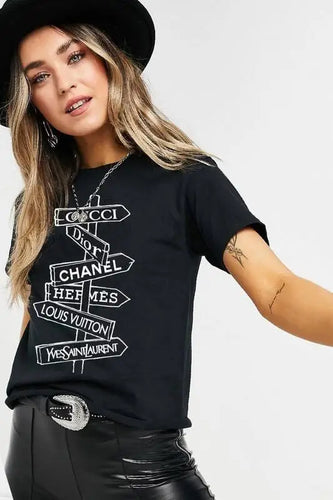 A Night On Rodeo Drive Graphic Tee-Blk