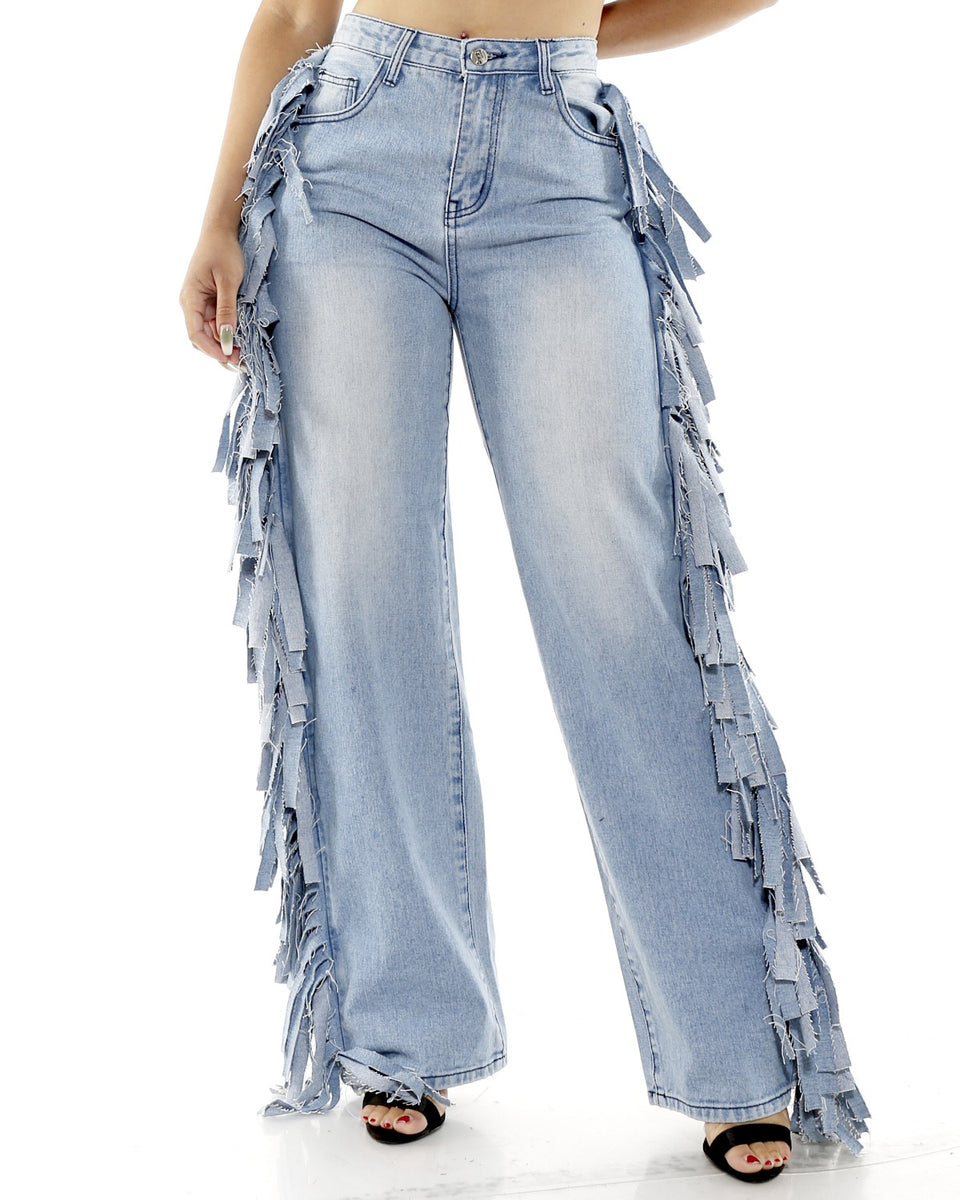 ☆AVANDRESS☆ Side Tessle Denim Pants BLUE AV43PT14BL B6837050-08EC-4F29-80FF-