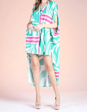 Load image into Gallery viewer, Sicilia Scarf High Low Caftan Dress