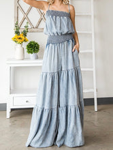 Load image into Gallery viewer, WASHED RUFFLED WIDE FIT JUMPSUIT