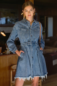 Easy Going Denim Mini Dress