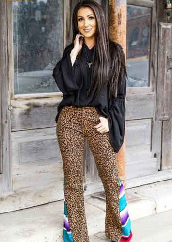Leopard W/Serape Flare