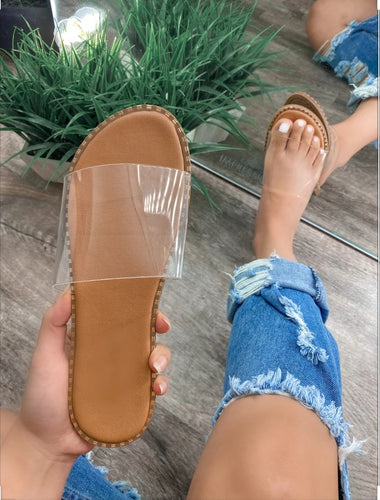 Clear Slip On Flat Sandal