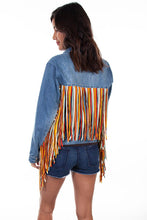 Load image into Gallery viewer, Fringe Denim Jacket