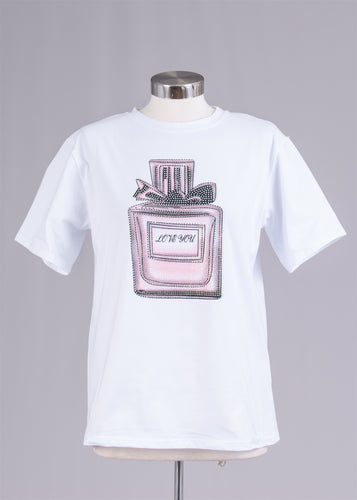 LOVE YOU PERFUME BOTTLE PRINTED SHIRT