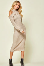 Load image into Gallery viewer, COLD SHOULDER KNIT DRESS