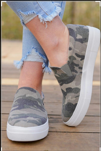 Slip On Sneakers- Camo