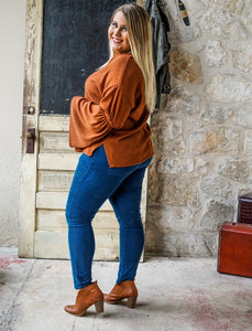 MID RISE SKINNY CORDUROY PANTS