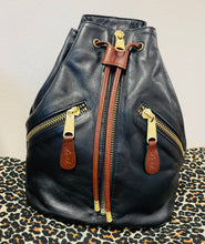 Load image into Gallery viewer, Leather Drawstring Backpack