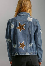 Load image into Gallery viewer, Back Star Print Denim Jacket