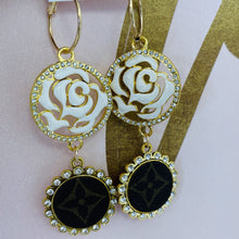 Load image into Gallery viewer, Rose Upcycled Earrings