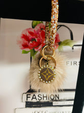 Load image into Gallery viewer, Upcycled Keychains with Fuzzy Ball