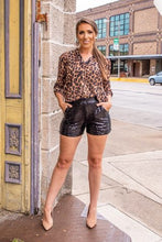 Load image into Gallery viewer, BLACK SEQUIN SHORTS WITH SIDE POCKETS