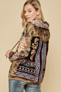 Camo Hoodie W/Embroidery