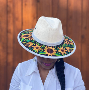 SUNFLOWER HAND EMBROIDERY HAT