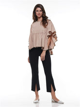 Load image into Gallery viewer, Ruffle Leopard Trim Top