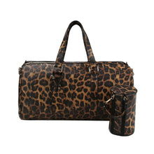 Load image into Gallery viewer, Leopard Over Sized Travel Duffle Bag with Small Bag Inside