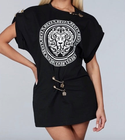 Safety Pin T-Shirt Dress