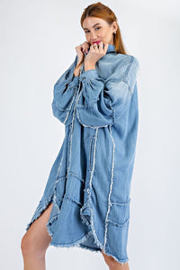 DENIM BUTTON DOWN DRESS