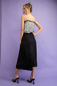 CINCHED MIDI SKIRT
