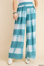 Load image into Gallery viewer, SOFT STRIPE TIE DYE RAYON FABRIC SMOCK WAIST PANTS