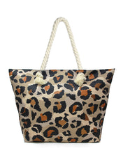 Load image into Gallery viewer, Leopard Beach Bag