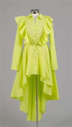 Lime Top Duster Hilo Ruffle