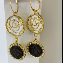 Load image into Gallery viewer, Rose Upcycled Earrings