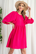 Load image into Gallery viewer, LONG SLEEVE BABYDOLL DRESS