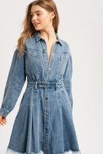 Load image into Gallery viewer, Easy Going Denim Mini Dress
