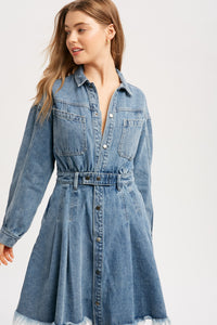 Easy Going Denim Mini Dress