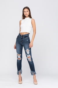 DESTROY ANKLE FRINGE SKINNY