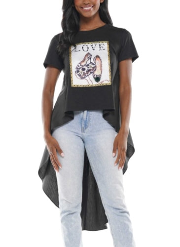 Black Hilo Patch Top