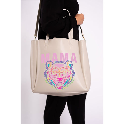 NEVER FULL TOTE - Mama Bear (Cream)