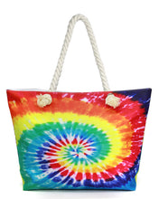 Load image into Gallery viewer, Fabric Tie Dye Beach Bag