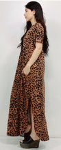 Load image into Gallery viewer, Leopard Maxi Dress with Side Split