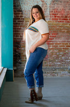 Load image into Gallery viewer, Mid-Wash Mid-Rise Distressed Boyfriend Jeans