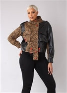 Letter Leopard Jacket