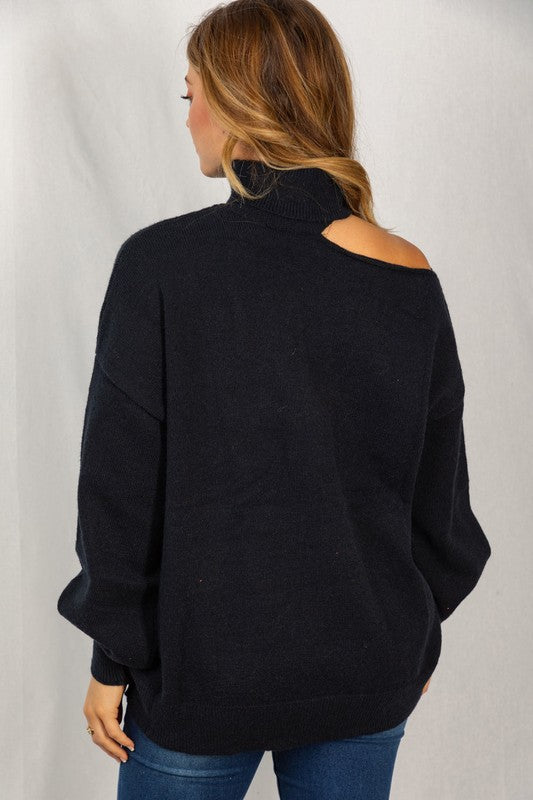 Long Sleeve Solid Knit Sweater