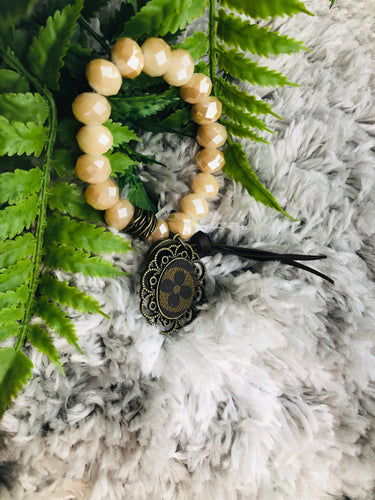 Neude Beaded Bracelet with Upcycled Vintage Charm