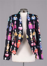 Load image into Gallery viewer, Perfume Bottle Print Open Jacket