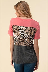 Leopard Knot Top