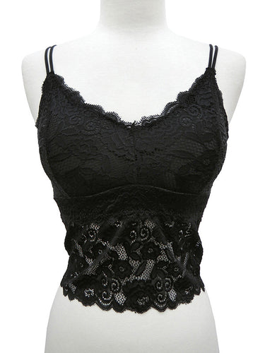 Extended Lace Bra w/ Removable Pads
