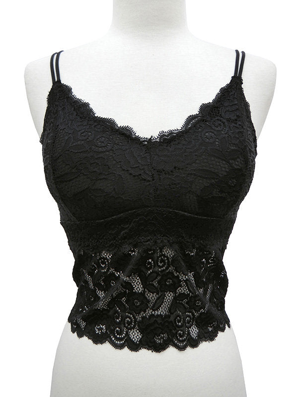 Extended Lace Bra w/ Removable Pads