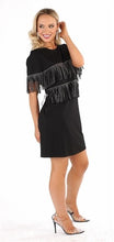Load image into Gallery viewer, BLACK FRINGE DRESS