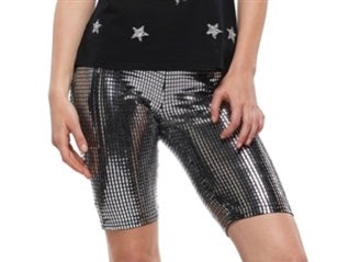 Silver Biker Shorts