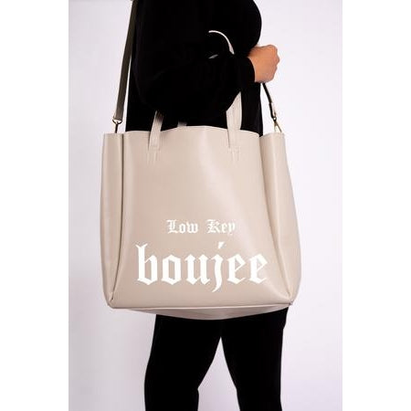 NEVER FULL TOTE - Low Key Boujee (Cream)
