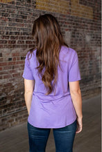 Load image into Gallery viewer, LAVENDER TEE WITH TIE DYE POCKET