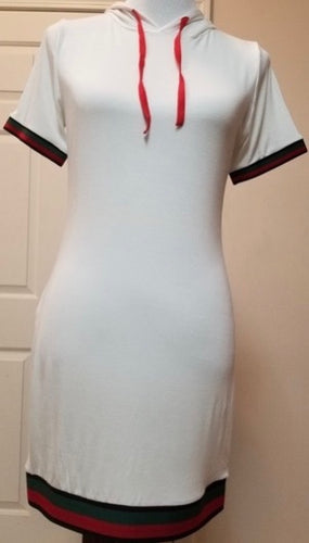 Olive Pullover Jersey Style Taping Dress